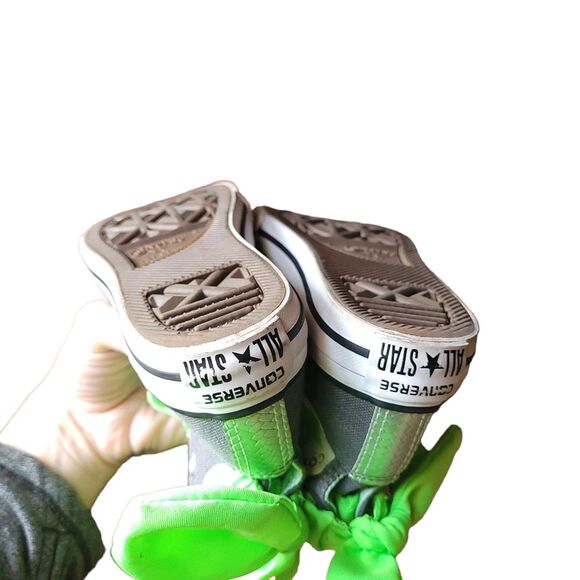 Converse All Star Hi Bow Back Snakeskin Neon Green Lace Up High Top Sneaker 11 - Picture 13 of 13